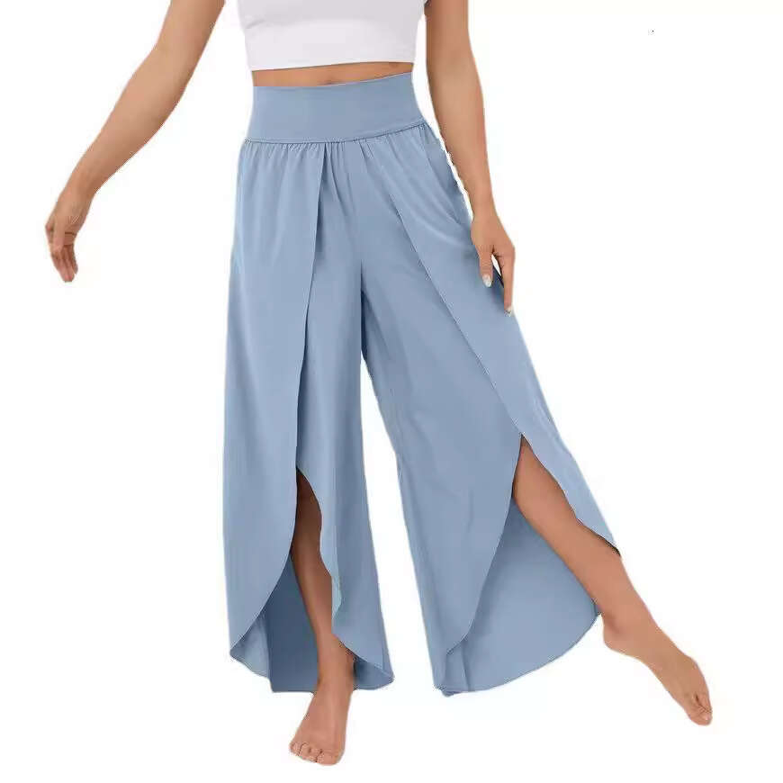 2026 Spring/Summer New Fashion Versatile Slimming High-Waisted High-Slit Long European and American Loose Casual Yoga Pants