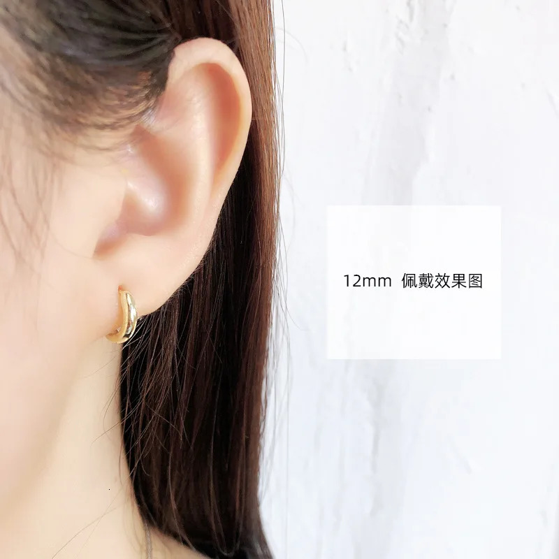 WANTME Real 925 Sterling Silver Minimalist Bohemian Round Ear Buckle for Women Punk Unisex Rock Hoop Earring Jewelry Accessories 260323