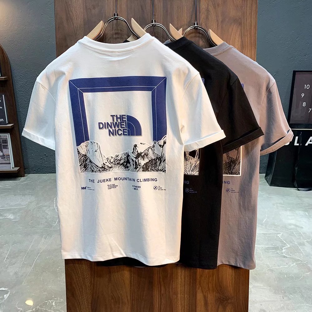 Luxury Brand Designer Clothes Trendy Men's Cotton T-Shirt With Short Sleeves, Versatile And Stylish, Ins-Style, Simple And Cool, Popular Online, 