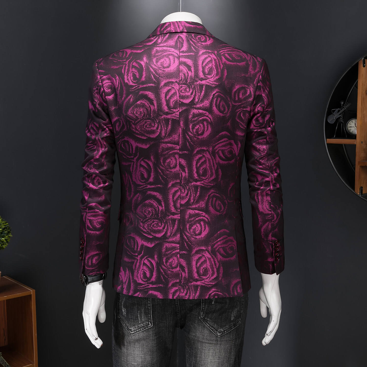 High-quality men's party, wedding, business and casual suit jacket, slim-fit Korean version single western-style shirt