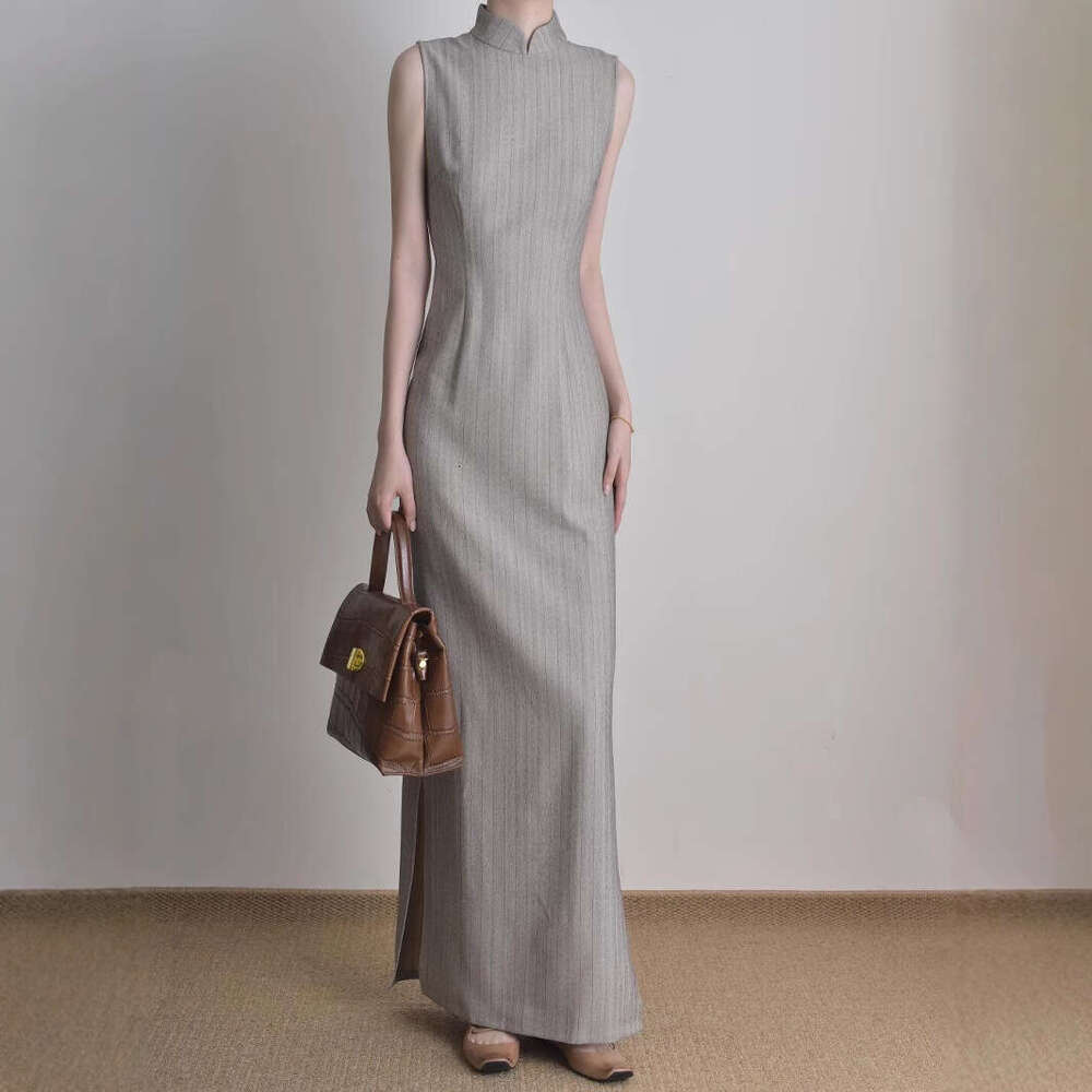 2026 Summer New Style Chinese-Inspired Retro Modified Cheongsam With Waist Slim Fit, Versatile Dress Qipao Hanfu Silk