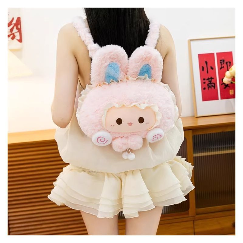 Wholesale women's new toy backpack, cute face bag, birthday gift, children's plush backpack