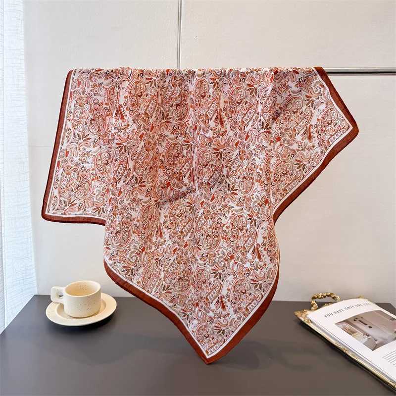 6565cm Square Scarfs Paisley Print Cotton Feel scarf Spring Autumn Warm Scarves Wen Decoration Soft Foard Bandana Wraps X260328