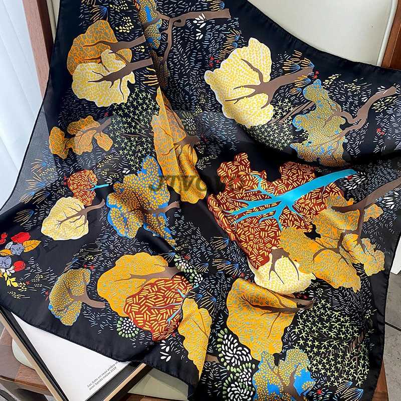 70x70cm Women Scarf Silk Feeling Hair Neck Square Brand Office bandanna muffler Waiter Flight Attendants Handkerchief Rings wrap Z260330