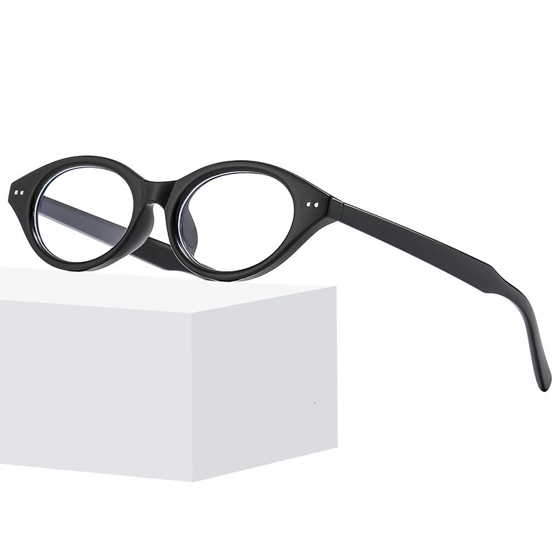 Fashion Glasses Frame Women Simple Retro Optical Anti Blue Light Eyeglasses Elliptical 260317