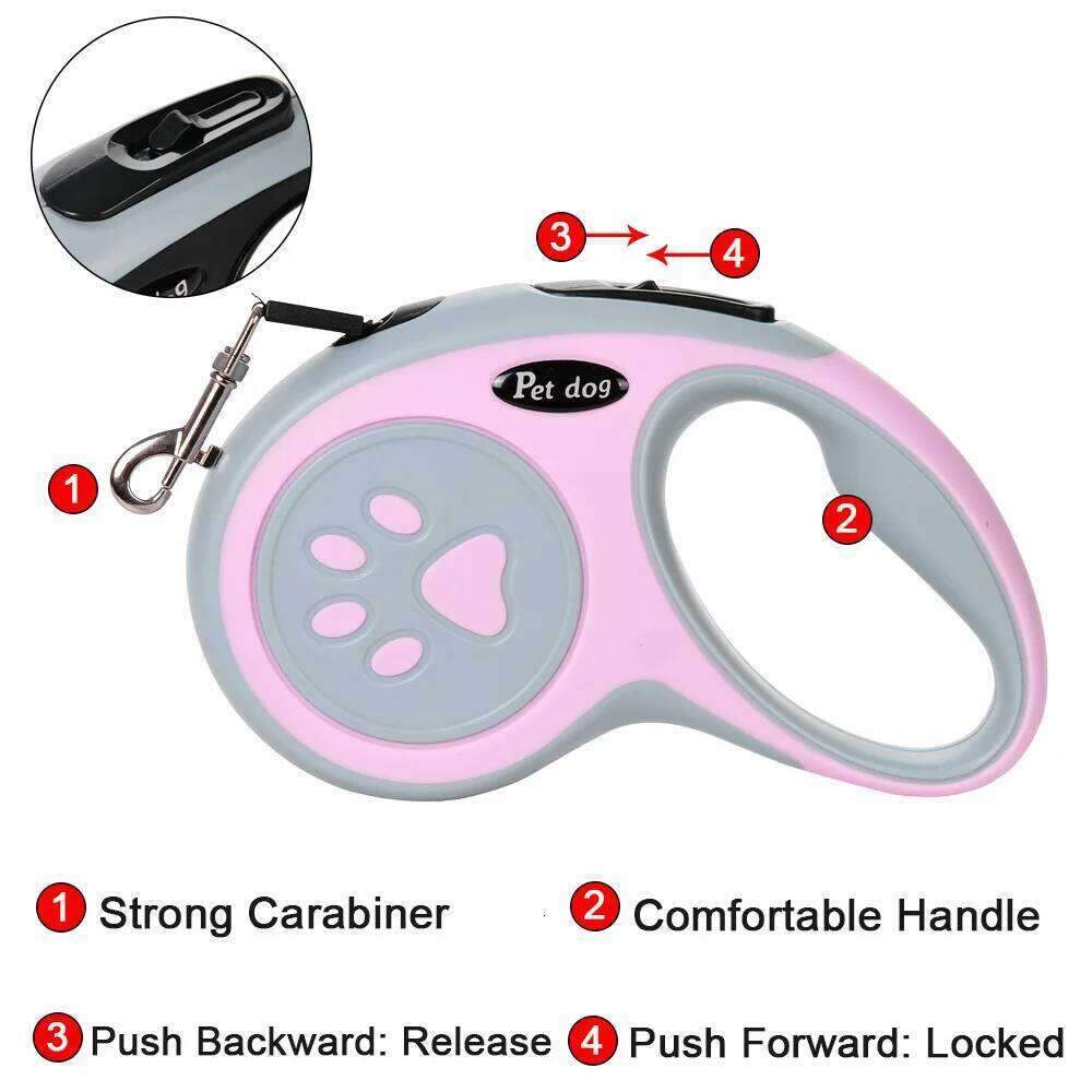3m 5m Pet Dog Leash for Small Medium Dogs Cats Outdoor Running Retractable Nylon Puppy Lead Chihuahua French Bulldog Supplies