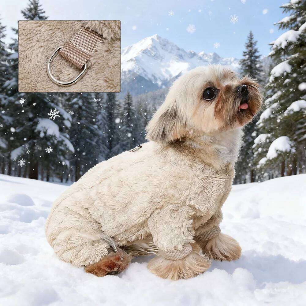Pet Jumpsuit for Small Medium Dogs Cats Winter Warm Fleece Dog Clothes Yorkshire Jacket Outfits French Bulldog Pug Clothing
