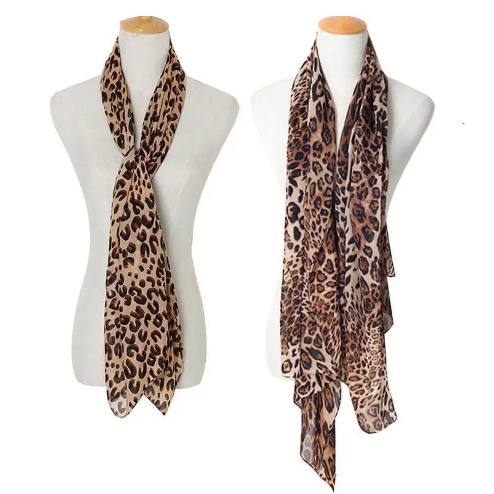 Wen Stole Soft Leopard Print Scarf Vintage Chiffon Wrap Harajuku Scarves Shawl Hot S Thin Summer Spring Casual Sexy Elegant X2603281