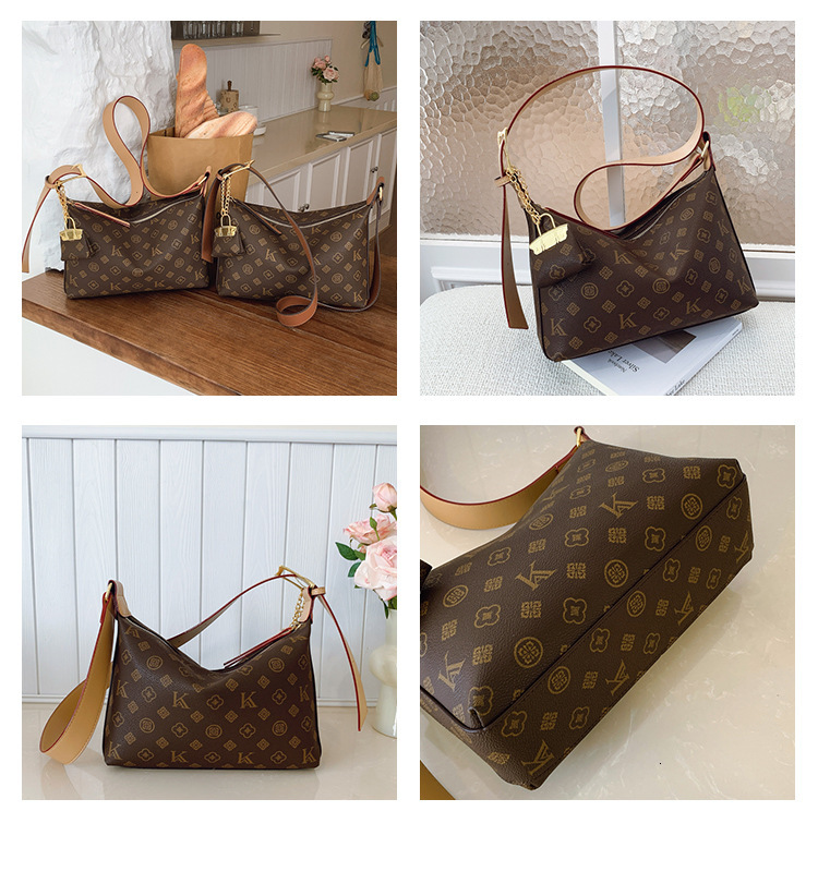 Lady's Fantasy Luxury Designer Large-capacity commuter tote for women, 2026 new fashion retro shoulder underarm bag, elegant light luxury crossbo