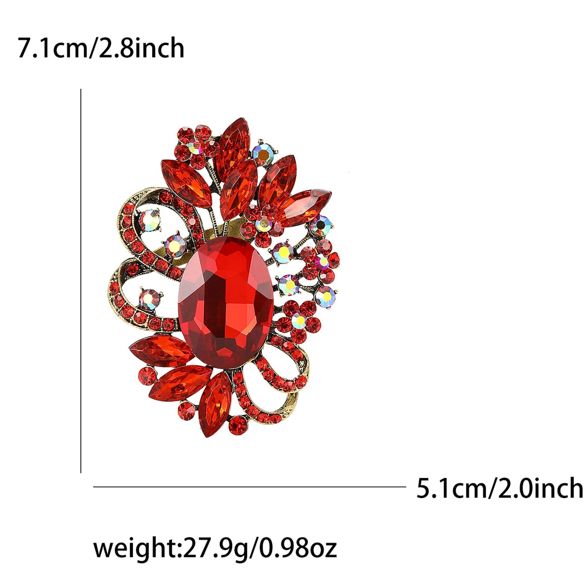 Luxury Rhinestone Crystal Flower Brooches for Women Unisex Creativity Pins Banquets Party Backpack Gifts Jewelry Accessories