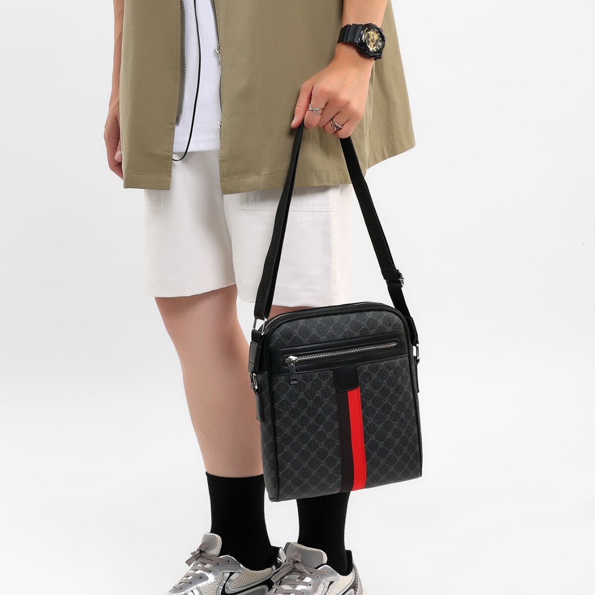 Large Capacity Casual Shoulder Classic Business Crossbody Messenger Bag High-end Men's Satchel