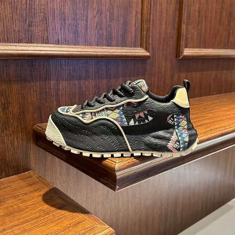Free shipping Large Size 48 Thick Sole Height-Increasing Fashion Color-Block 2026 Pure Season New Breathable Versatile Low-Top Casual high quality Men
