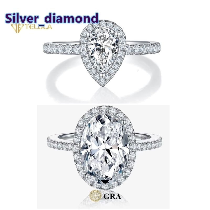 1CT Wedding Engagement S925 Sterling Silver Moissanite Diamond Rings GRA Certified Moissanite Ring