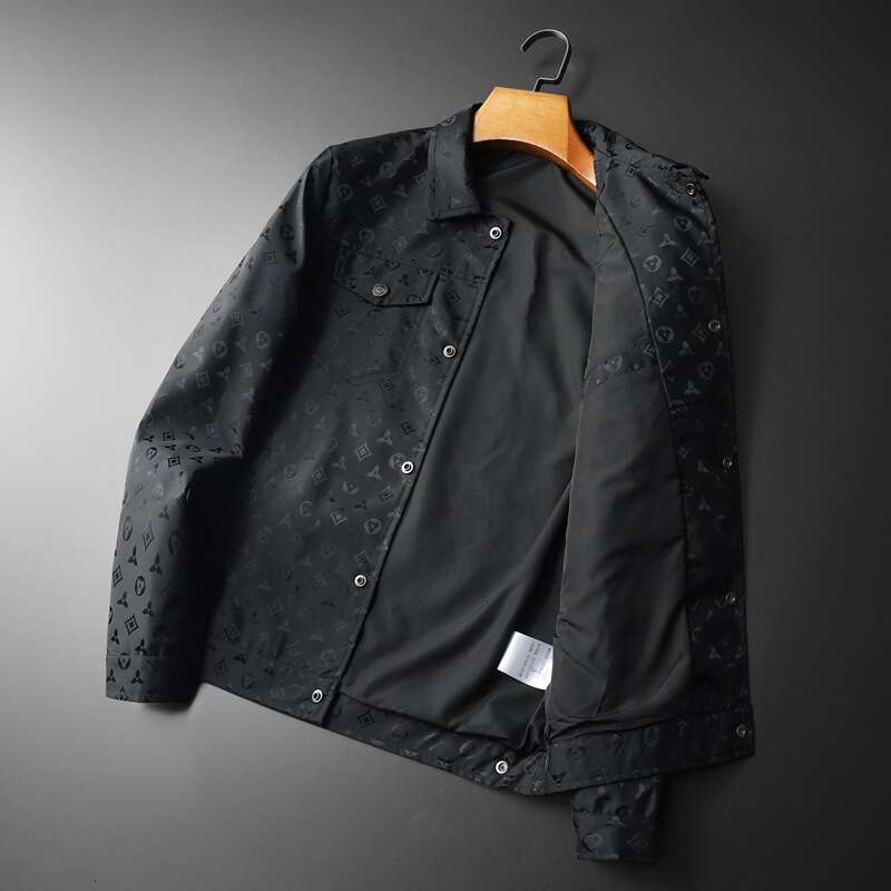 European Collection 2025 New Printed Turn-Down Collar Casual Jacket Jk9033 Spring And Autumn Coat Men's Clothing Asia Size
