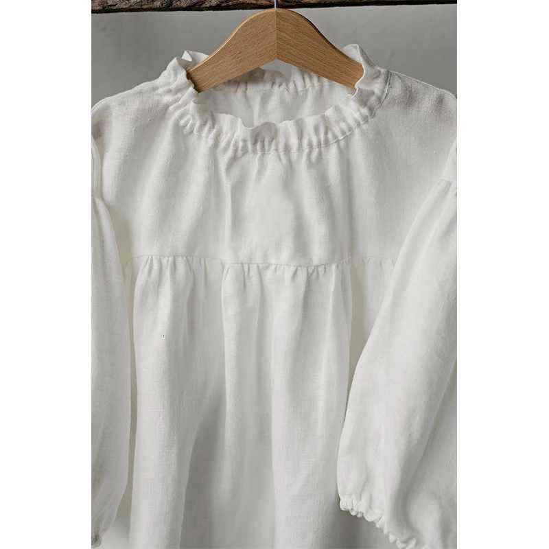 Pastoral Retro Long-Sleeve Girls Cotton And Linen Dress Autumn New Baby Girl Casual Loose Lantern Sleeve Princess Dresses TZ150T260330