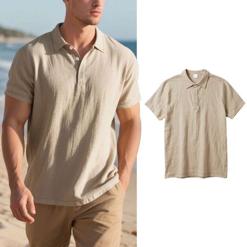 Men's Short Sleeve Linen Shirt Hawaii Beach Fashion Breathable Lightweight Top Blue White Black Plus Size tops blouse