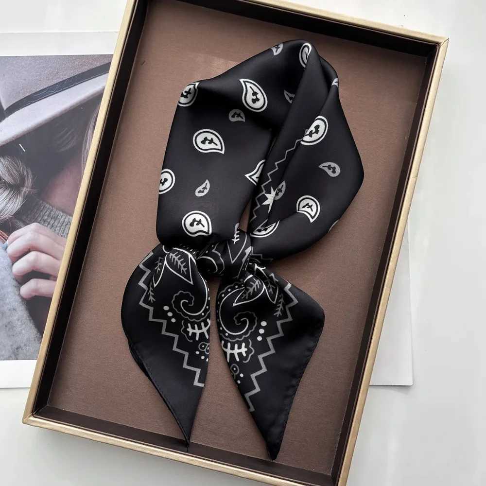 Paisley Design Print Scarf Silk Imitation Scarf Wen Square Hairbands Foard Fem Bandana Neck Kerchief bands 2026 New X260328