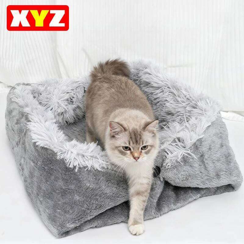 Bed for Cats Pet Products Cushions Kitten Winter Accessories Dog All Houses Supplies Things Accessory Habitats Basket House Beds