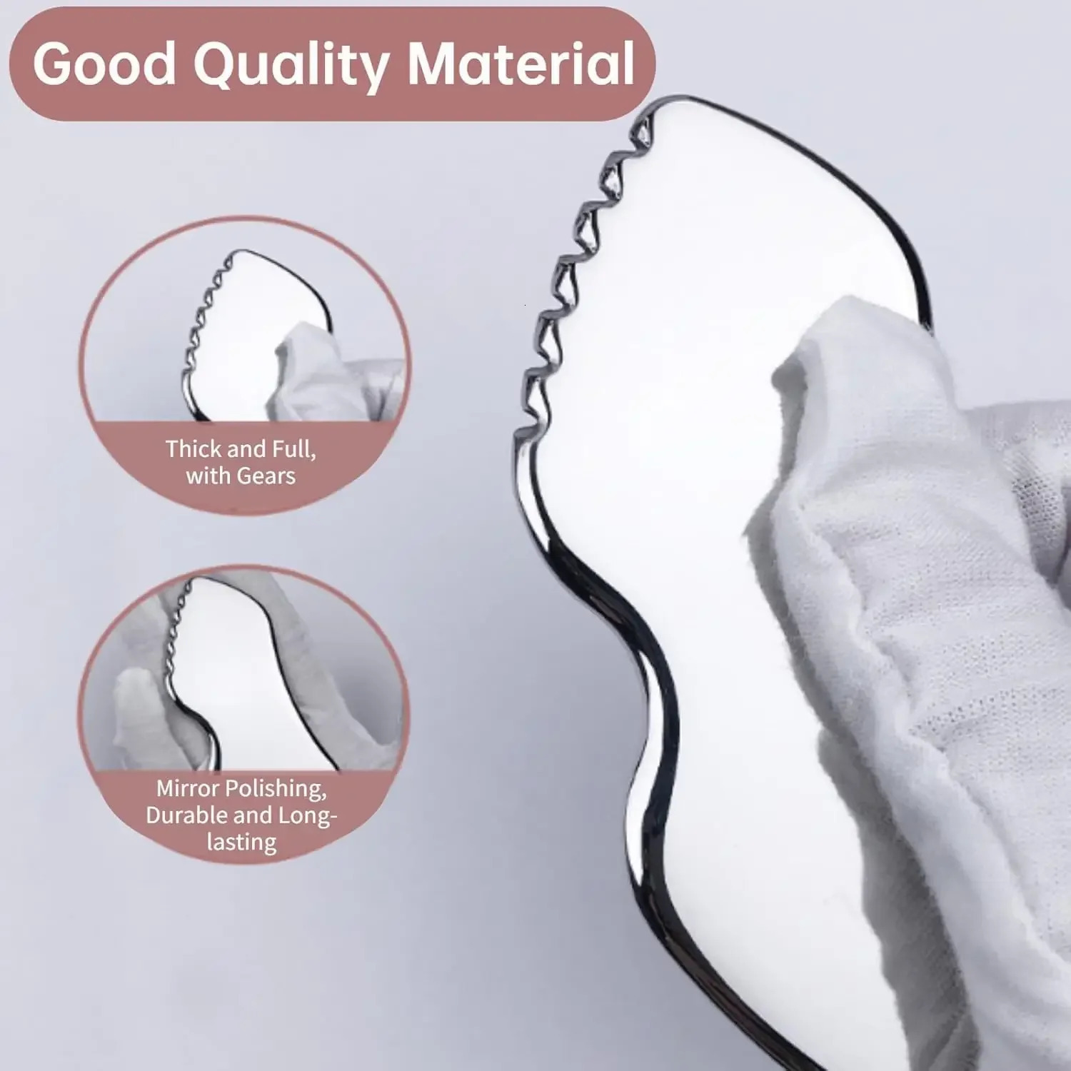 Stainless Steel Gua Sha Tools Gua Sha Stone Face Comb Body Lymphatic Drainage Massager Face Guasha Face Sculpting Tools 260316