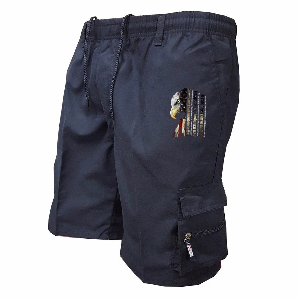 Mens Elastic Waist Cargo Work Shorts Men Outdoor Leggings Leisure Harajuku Street Style Jogging Shorts Loose Work Casual Shorts 260327