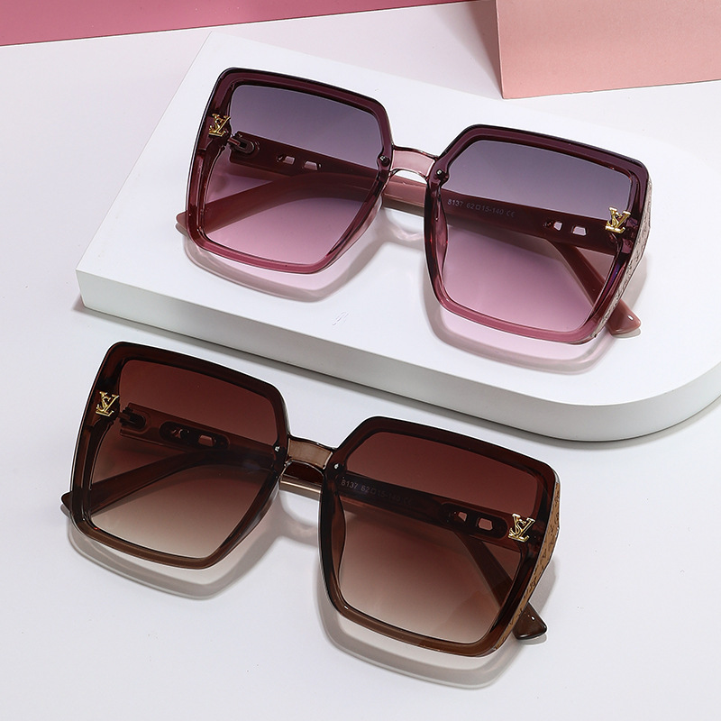 Leiga unisex LS sunglasses fashionable dressing commuting sunglasses square leather UV400 dual color sun visor