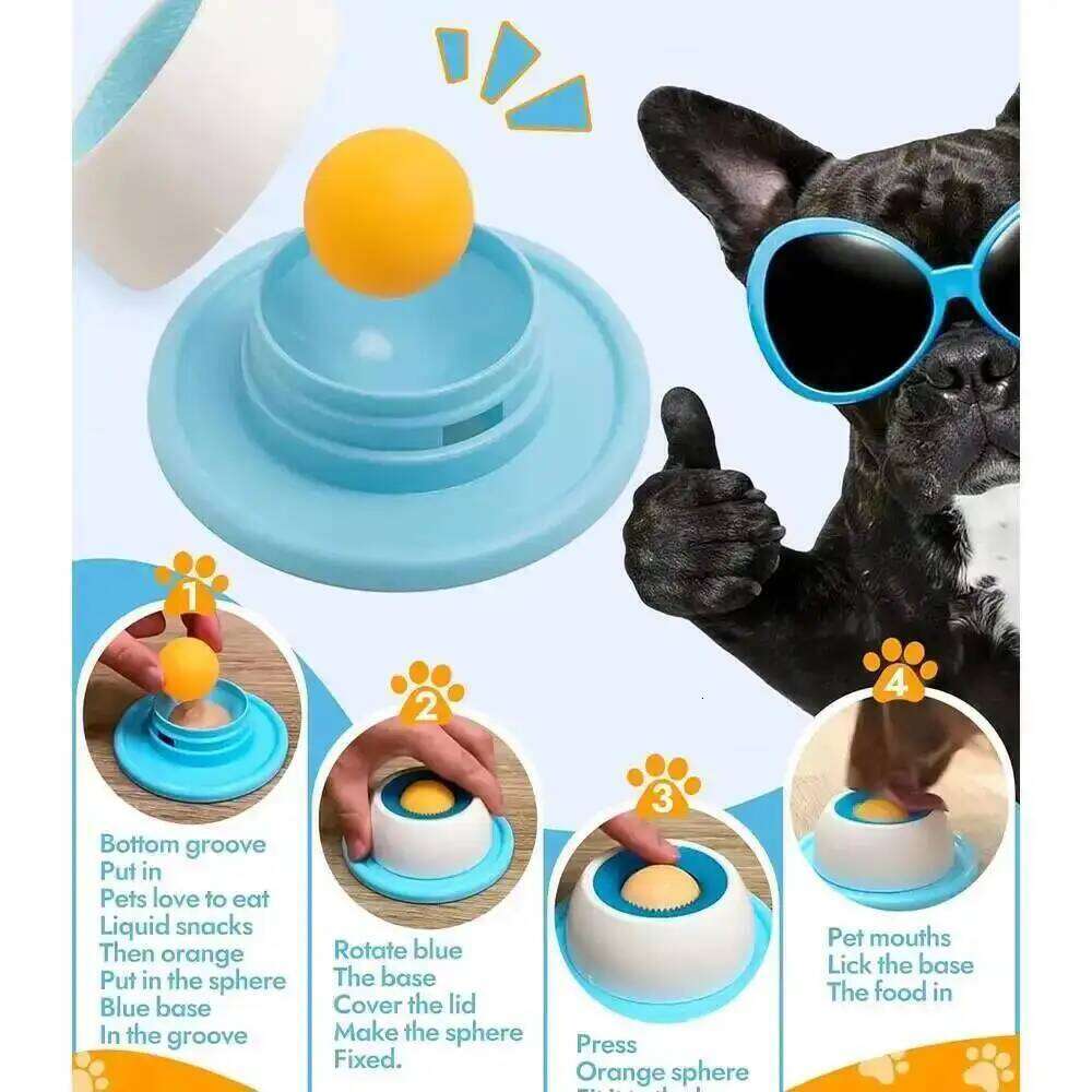 Pet Lick Fun Tray Interactive Dog Toys Slow Feeder Food Dispenser For Puppy Training Enrichment Cat Feeding Crate Accessory
