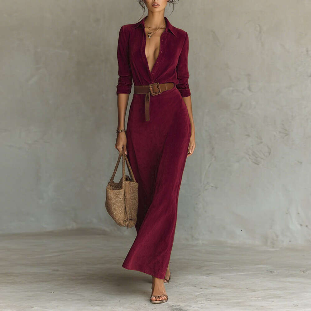 Women Designer Dresses with Belt Elegant Half Sleeve Dresses for Women 2026 Semi Formal Dresses