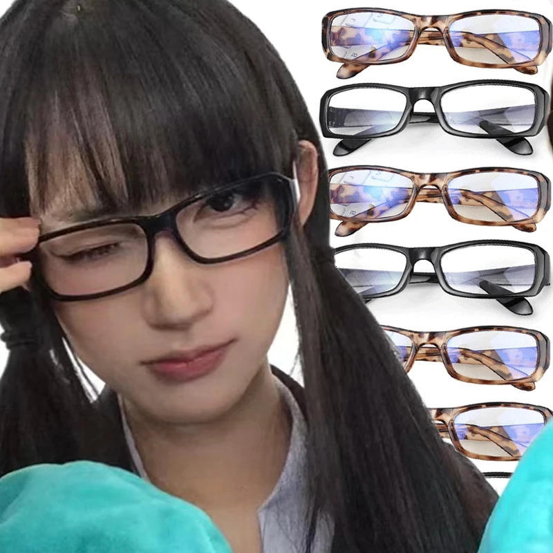Vintage Style Small Black Square Frame Glasses Y2K Millennium Sweet Cool Spicy Girl Premium Feel Cosplay Pography Eyeglasses 260317