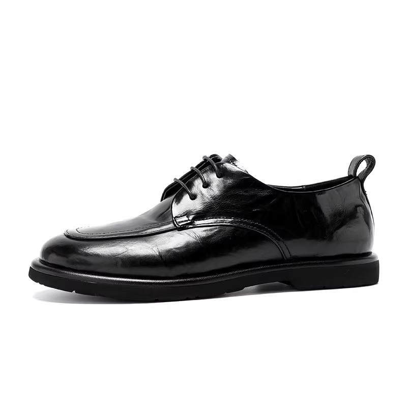 Men's Leather Shoes Business Casual Handmade Stitched Comfortable Lightweight British Style Footwear
