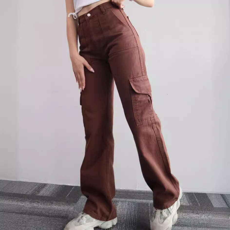 2026 European and American New Style Versatile Casual Mid-Waist Three-Dimensional Pocket Trousers Slim-Fit Work Pants