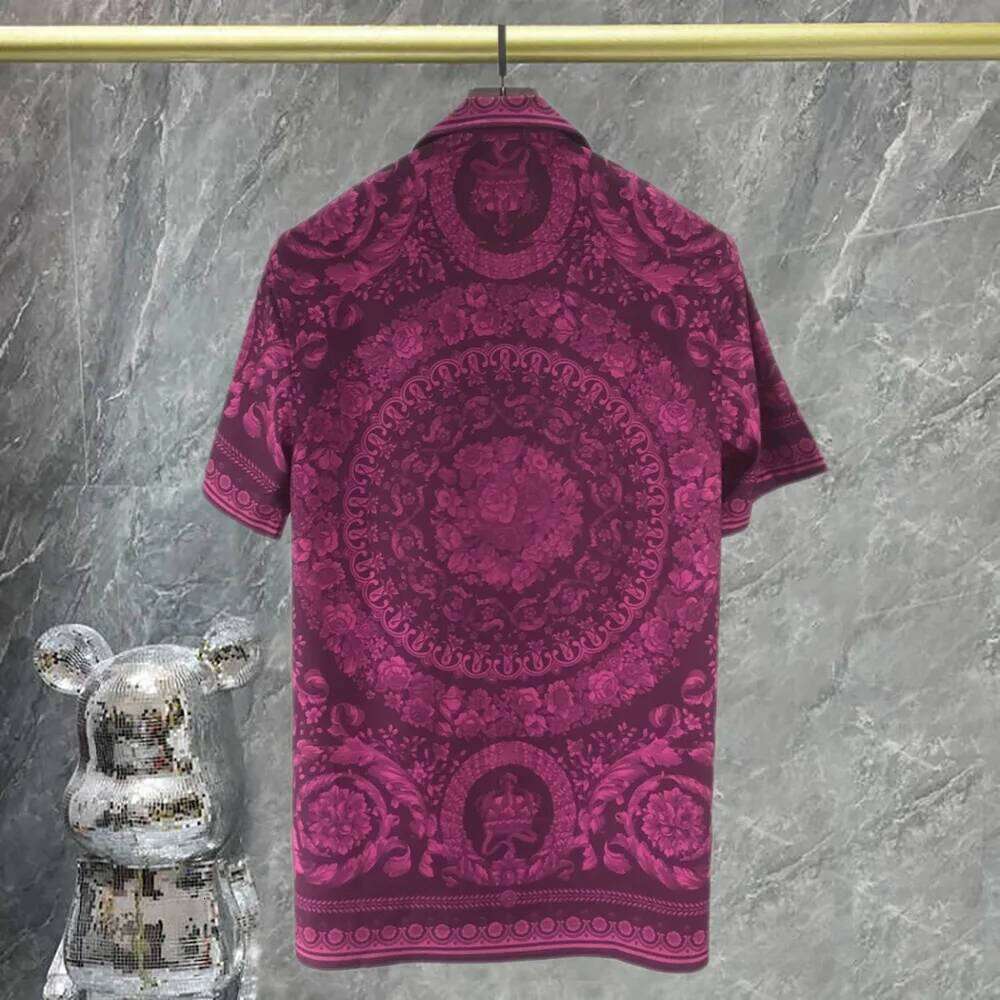 Casual Track Harajuku Paisley Print Shorts Shirt Set Men Hip Hop Beach Holiday Short Sleeve Suit