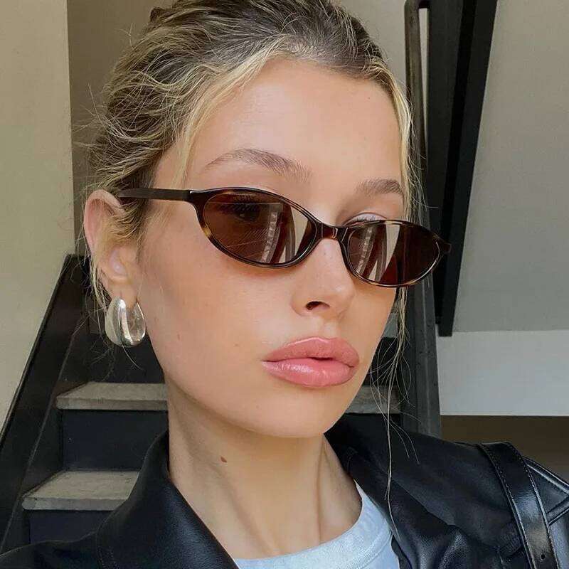 Sunglasses Women Leopard Brown Sunglasses Fashion Brand Small Frame Sun Glasses Ladies Punk Oval Eyewear Shade Oculus De Sol Visionice