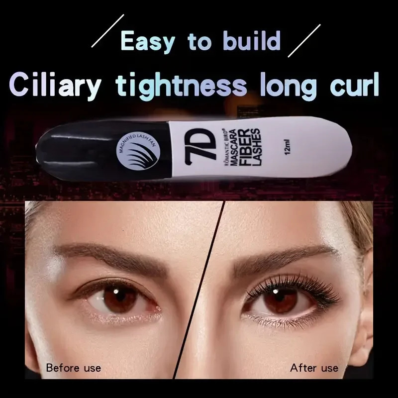 123PCS 7D Fiber Mascara Set Waterproof Durable Curling Sweatproof Antismudge Slimming Base for all skin types 260316