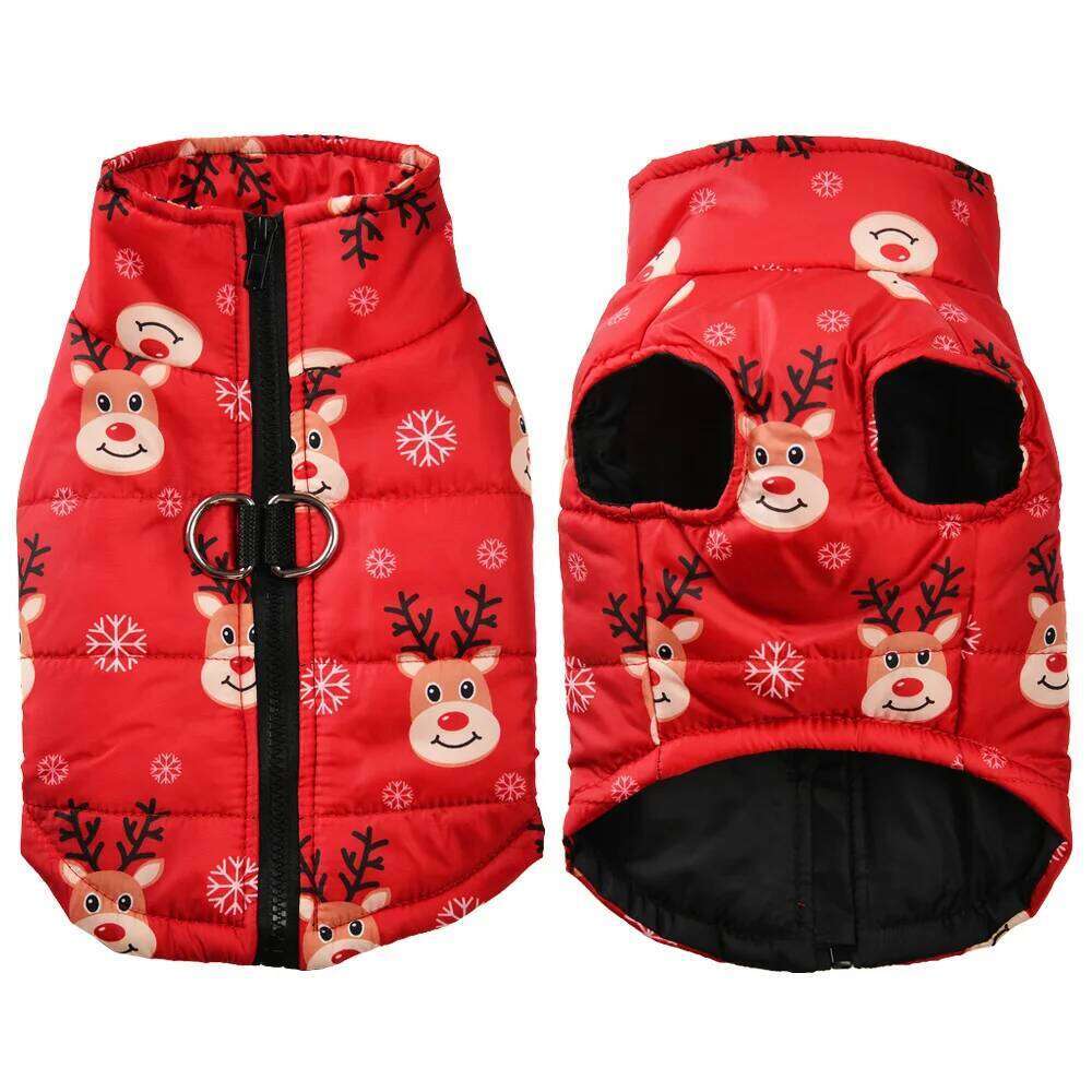 Pet Dog Clothes For Small Medium Dogs Cats Winter Warm Puppy Christmas Print Cat Jacket Coat Chihuahua Bulldog Overalls