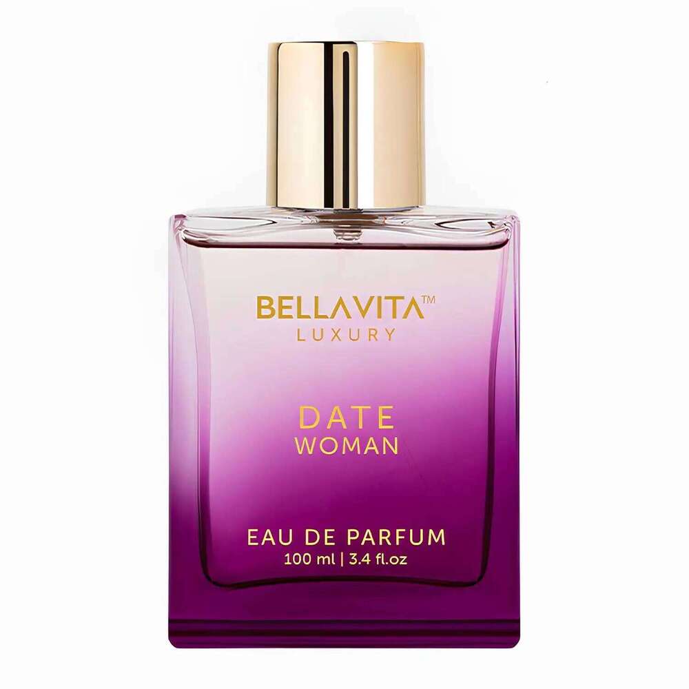 Bellavita Luxury DATE Eau de Parfum 100 ml 3.4 fl.oz. Perfume for Women Floral, Pink Pepper, Jasmine, and Moss Notes | L 26Y0330