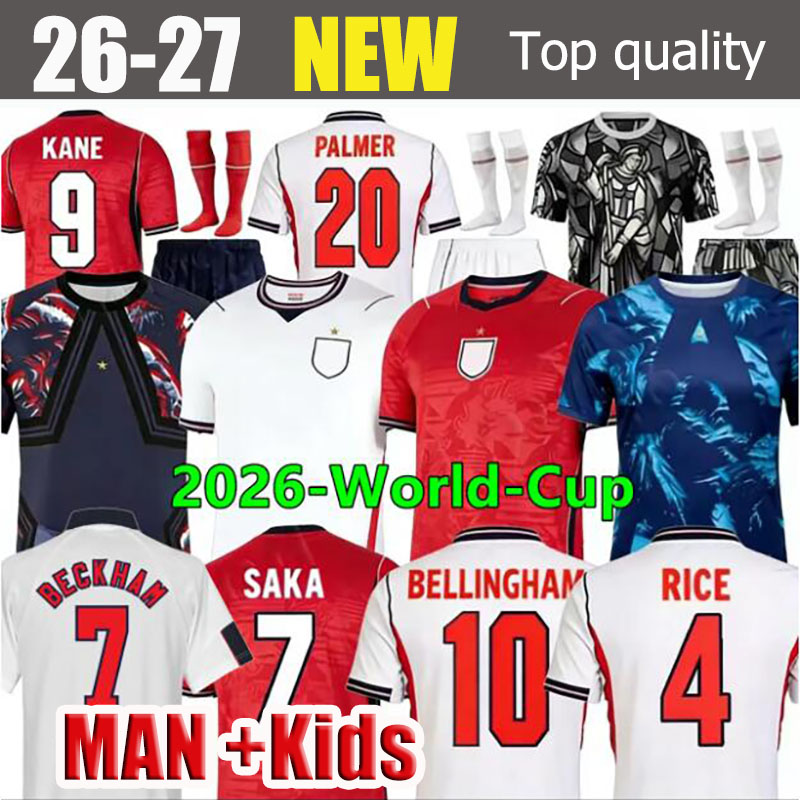 england kit 26 27 - National Football Shirts Boys Team Uniforms with Kane, Foden, Bellingham, Rashford, Grealish, Saka