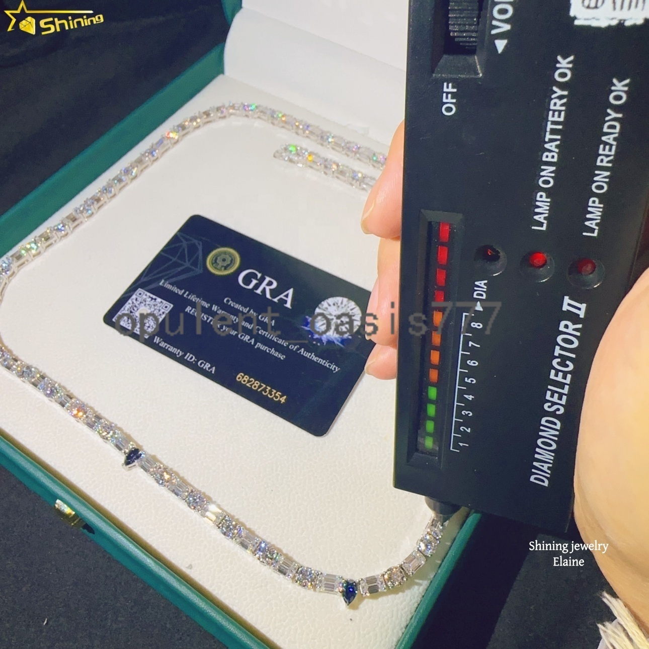 High Quality Fashion High Quality Hip Hop Iced Out Fine Custom Diamond 5MM 925 Sterling Silver Moissanite Tennis Chain Necklace