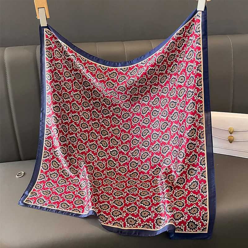 Design Square Scarves Wen Cashew nut flower Luxury scarf Popar Style 70X70CM Beach Kerchief The Four Seasons Silk Hijab X260328