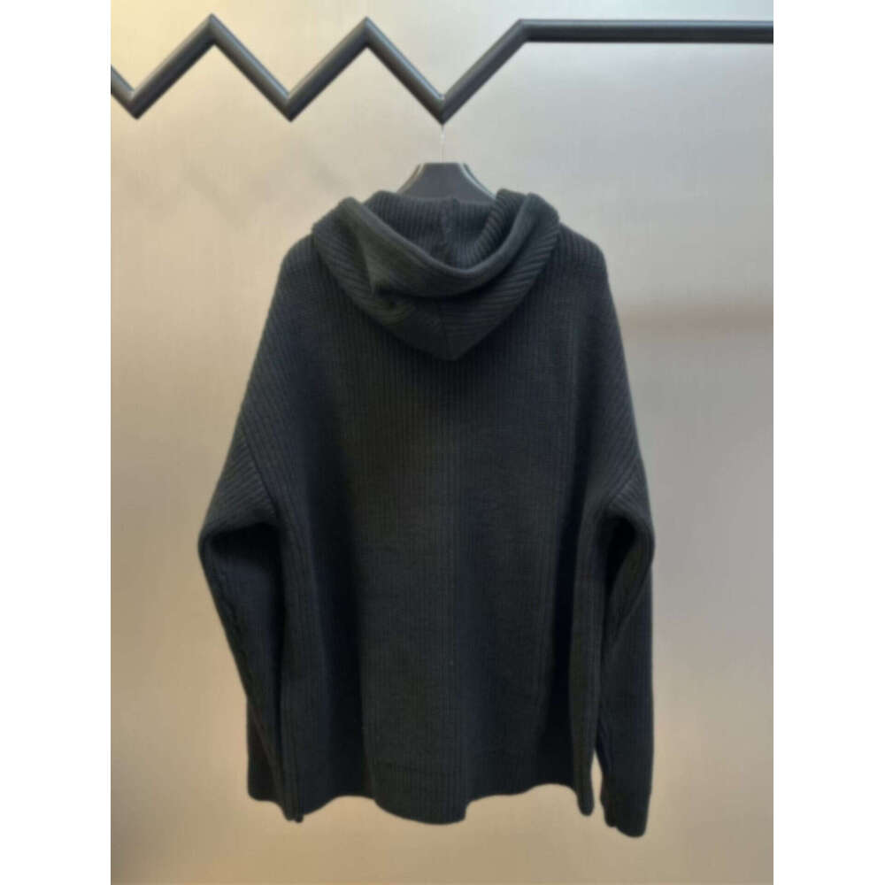 Hooded Knitted Jacket 2026 Autumn/Winter New Model With Letter Embroidery On The Chest, Versatile Wool Sweater For Both Men And Women Qipao Hanfu Silk