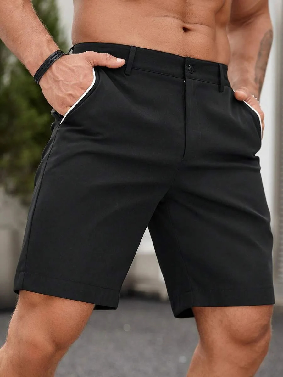 Mens Casual Knee Pants Comfortable Golf Shorts Lightweight Stretch Casual Hiking Pants Summer Business Streetwear 260327