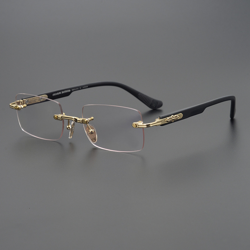 Luxury Brand Designer Sunglasses New Perforated Frameless Anti-Blue Light Glasses For Men And Women, Korean And Japanese Style, Same Design As Kloris,