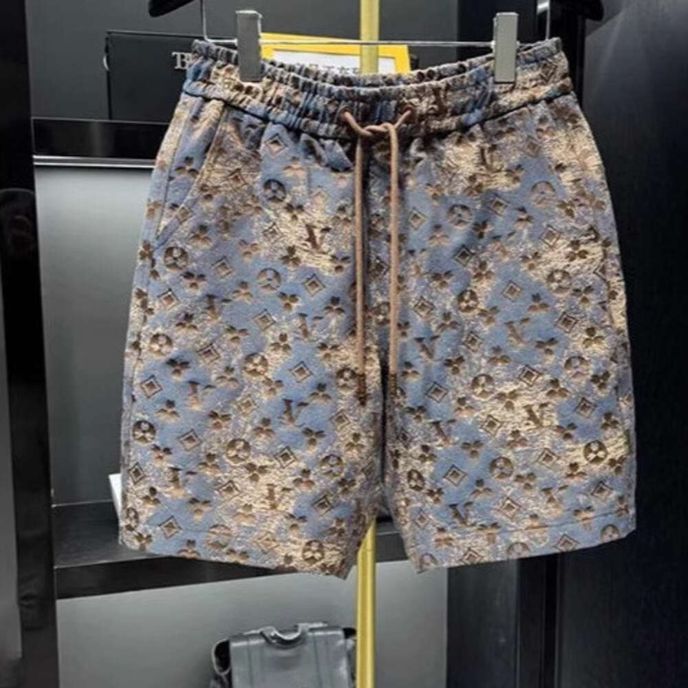 Men's Dopamine Light Luxury Summer Printed Fashion Trend Versatile Casual Stylish New Short Beach Pants