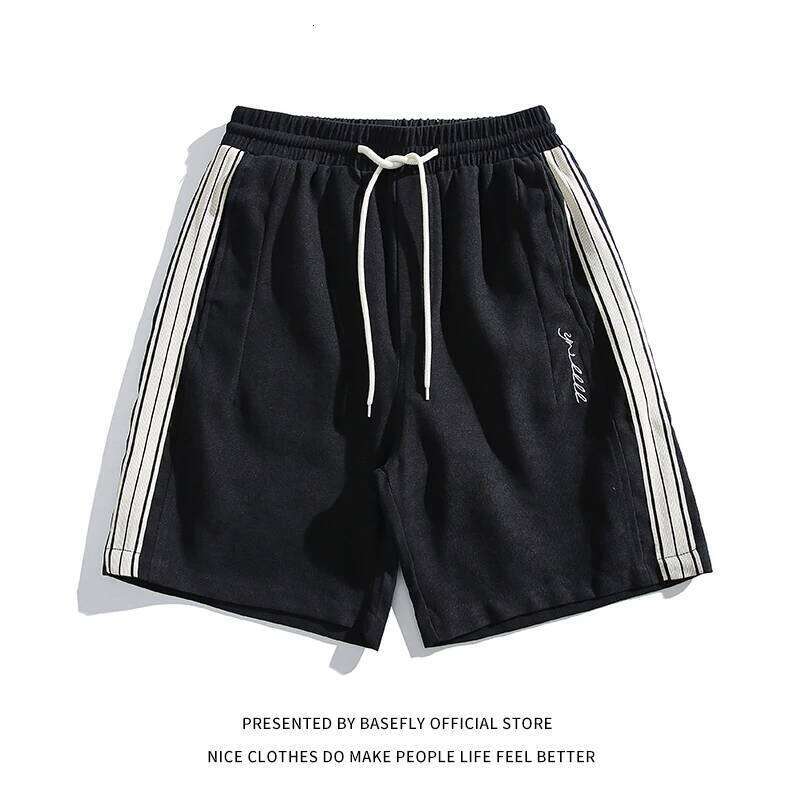 Summer Letter Embroid Sport High Street Pant Casual Unisex Men Jogger Trousers Short Bottom Wear Couple Vintage Retro