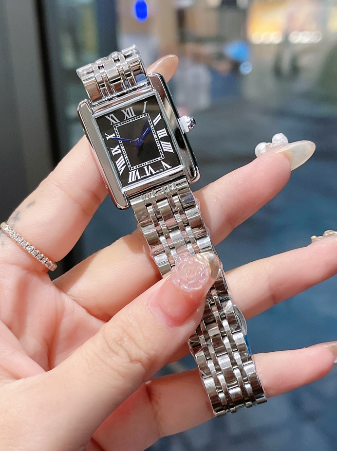 Womens tank Watch Square Watches Diamond Premium Quartz Movement Stainless Steel Bracelet Sapphire Glass Waterproof Wristwatches #22