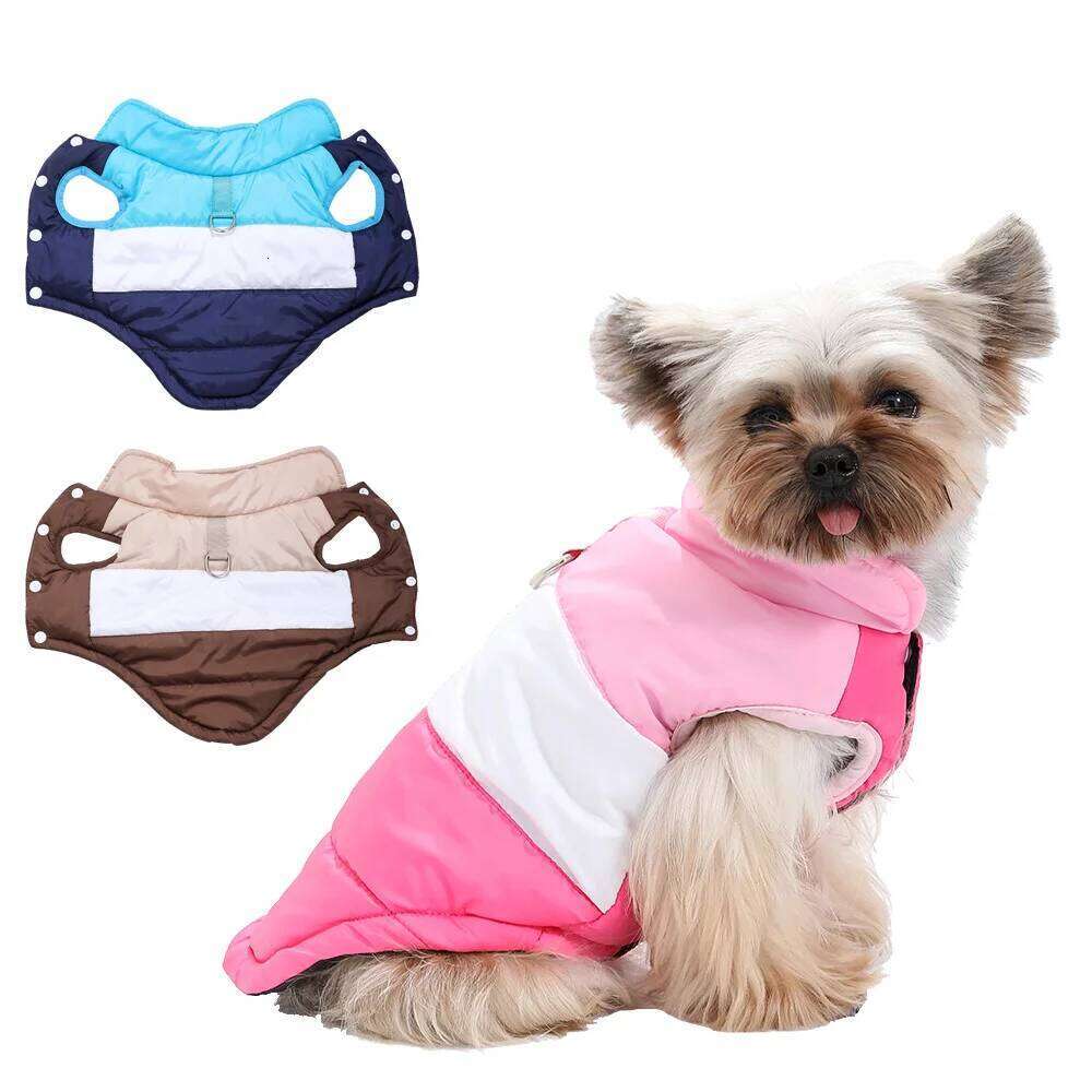 Pet Jacket For Small Medium Dog Cat Autumn Winter Warm Fleece Coat With R-ing Windproof Outfits Yorkshire Chihuahua Clothing