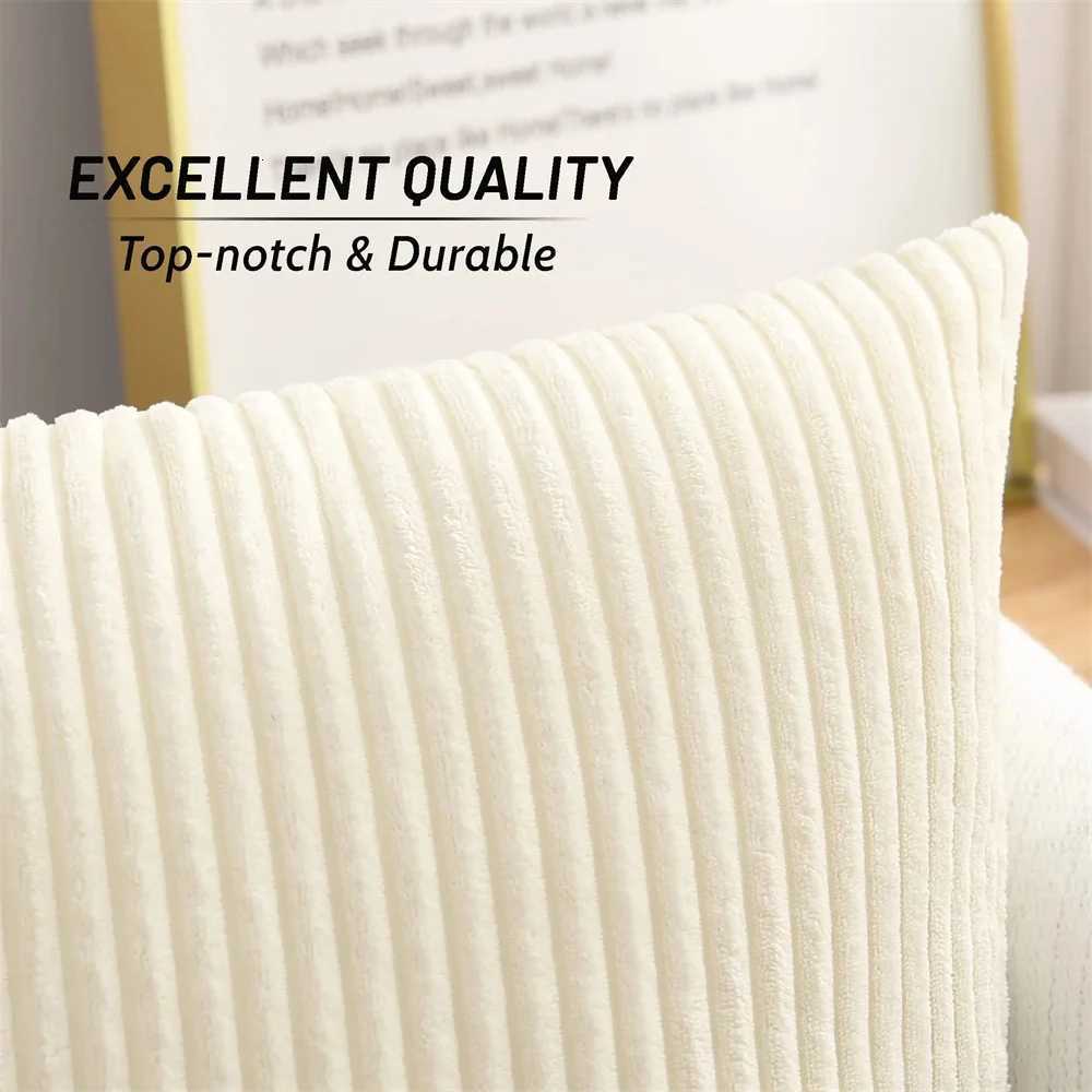Olanly Corduroy Cushion Cover 45x45 Soft Fluffy Strip Pillow Cover 50x50 Luxury Decorative Home Pillow Case For Sofa Living Room H260330 - view 5