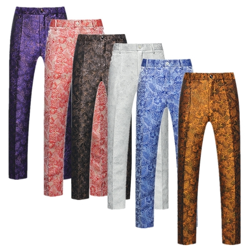 Men Jacquard Suit Pants Fashion Wedding Party Groom Dress Trouse Large Size 6XL 260327
