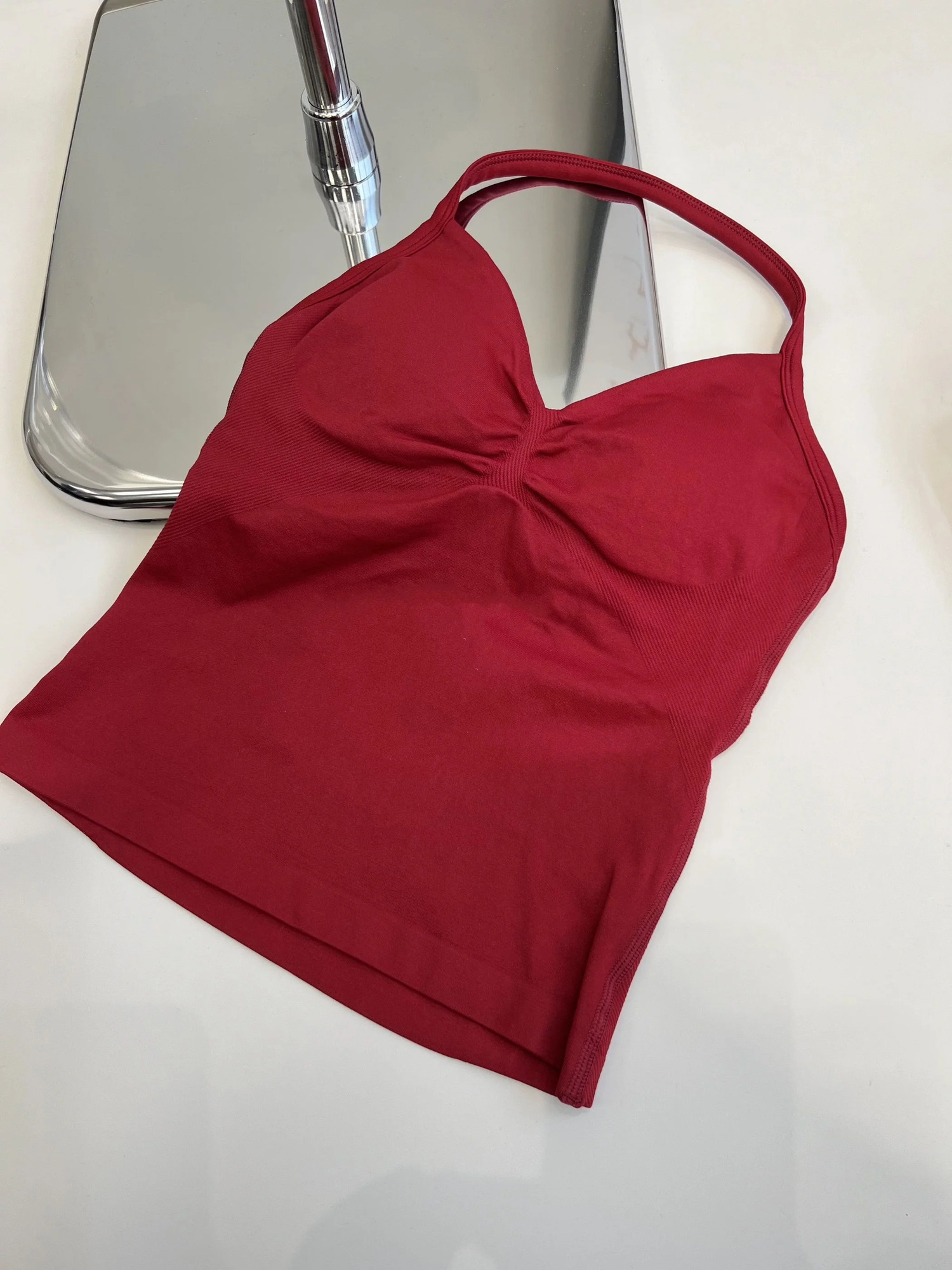Longline Strappy Gym Top Custom Backless Gym Clothes Women Scrunch Built-in Bra With Removable Cups Yoga Tank Tops 260325