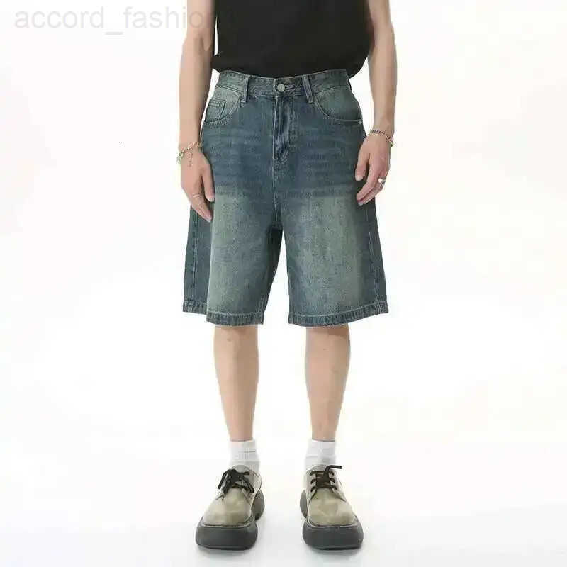 IEFB Summer Mens Casual Jeans Shorts Loose Mid High Waist Fashion Knee Lenght Denim Short Pants Vintage Male New Korean 9A8588 H260330