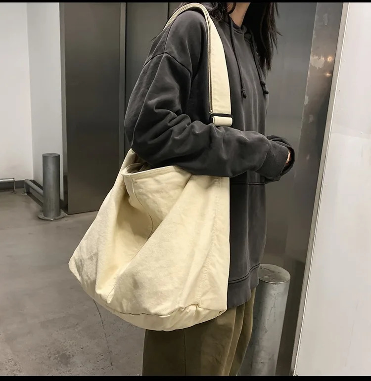 Womens Shoulder Bag Large Canvas Crossbody Bags for Women 2023 Cotton Cloth Fashion Korean Female Students School Handbags 260317